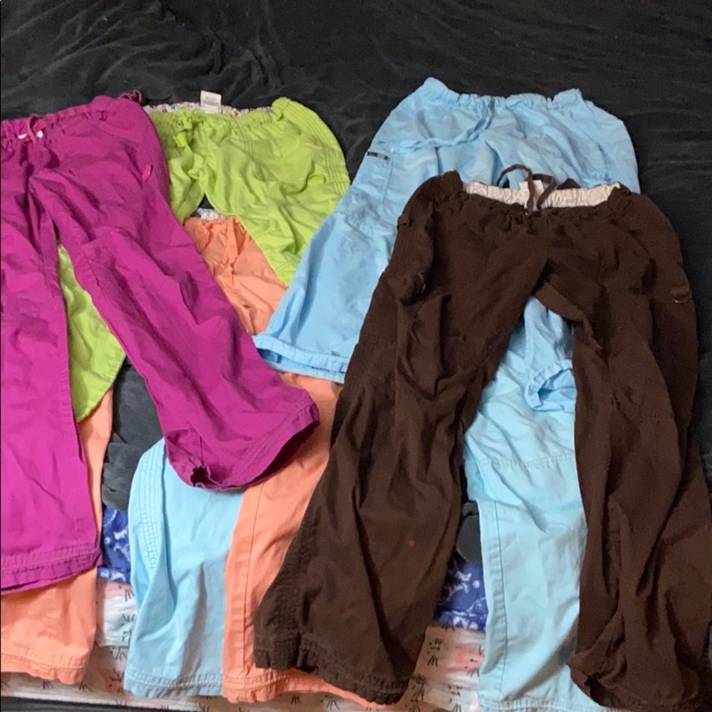 Lot of SIX medium Koi scrub pants